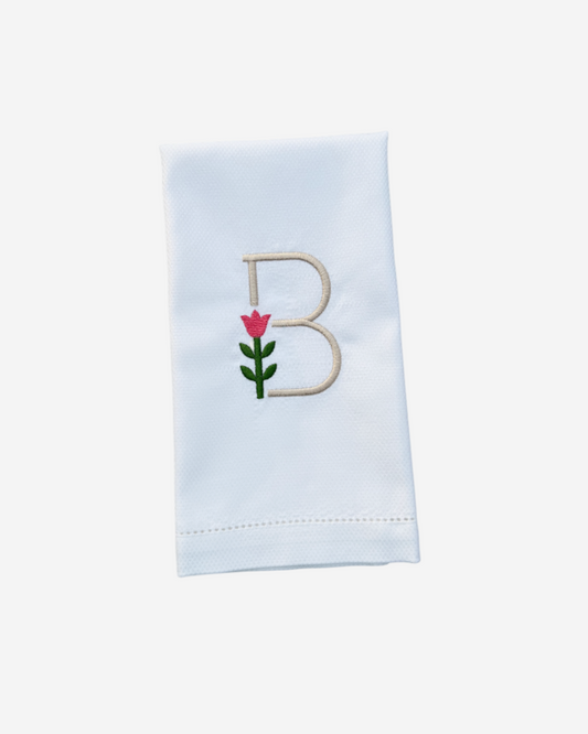 Floral Embroidered Hand Towel