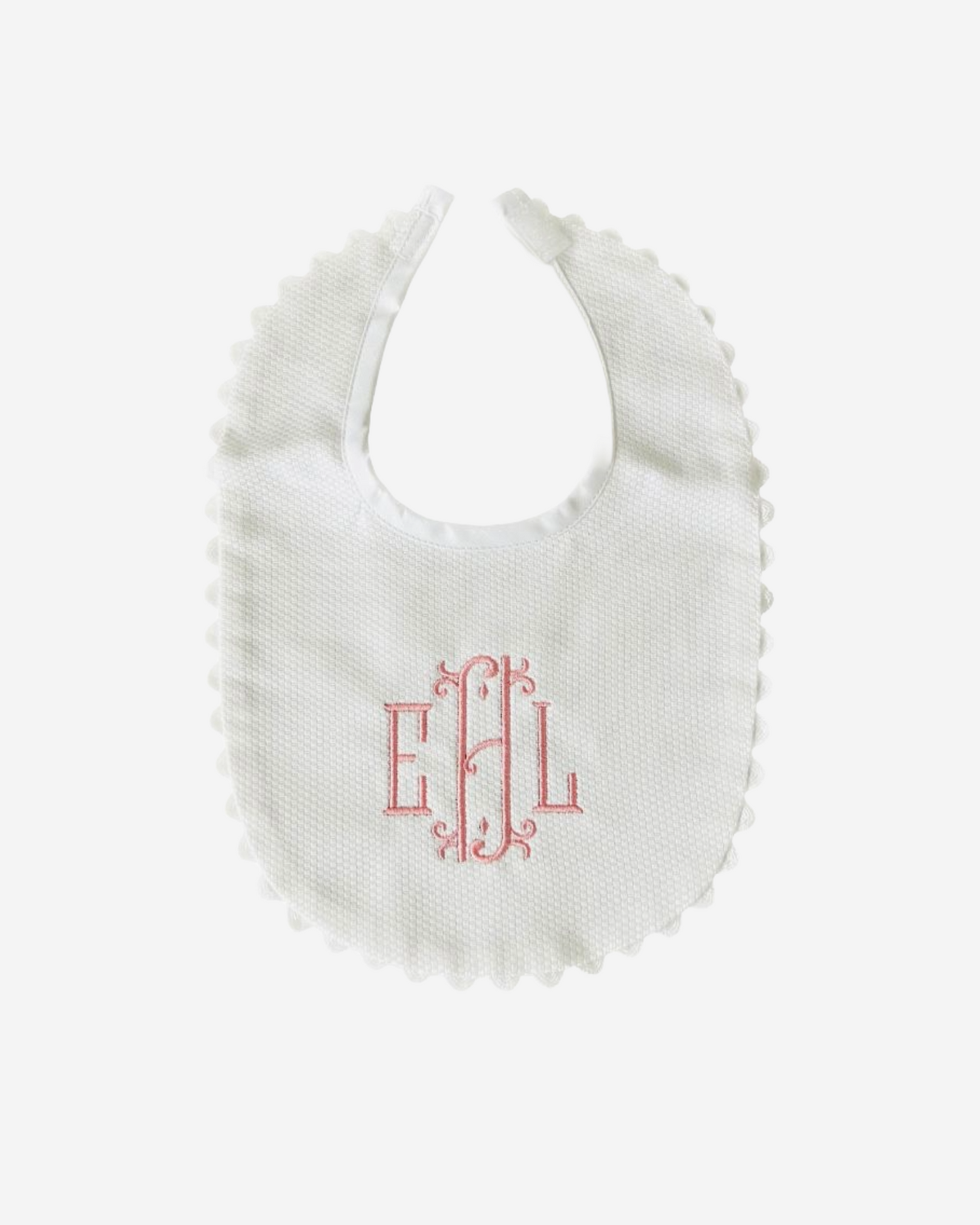 Initial Scalloped Bib