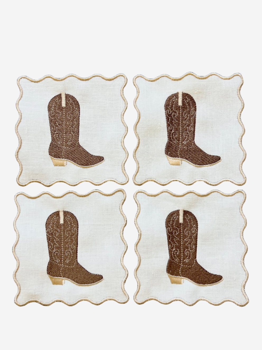 Brown Cowboy Boot Cocktail Napkins