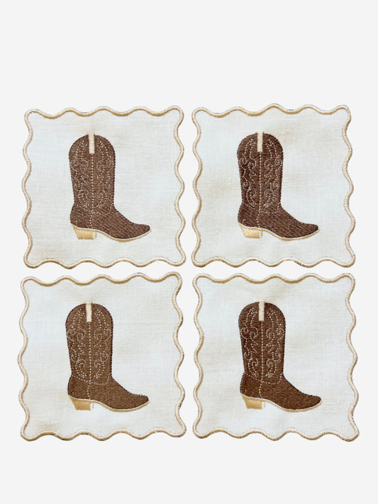 Brown Cowboy Boot Cocktail Napkins