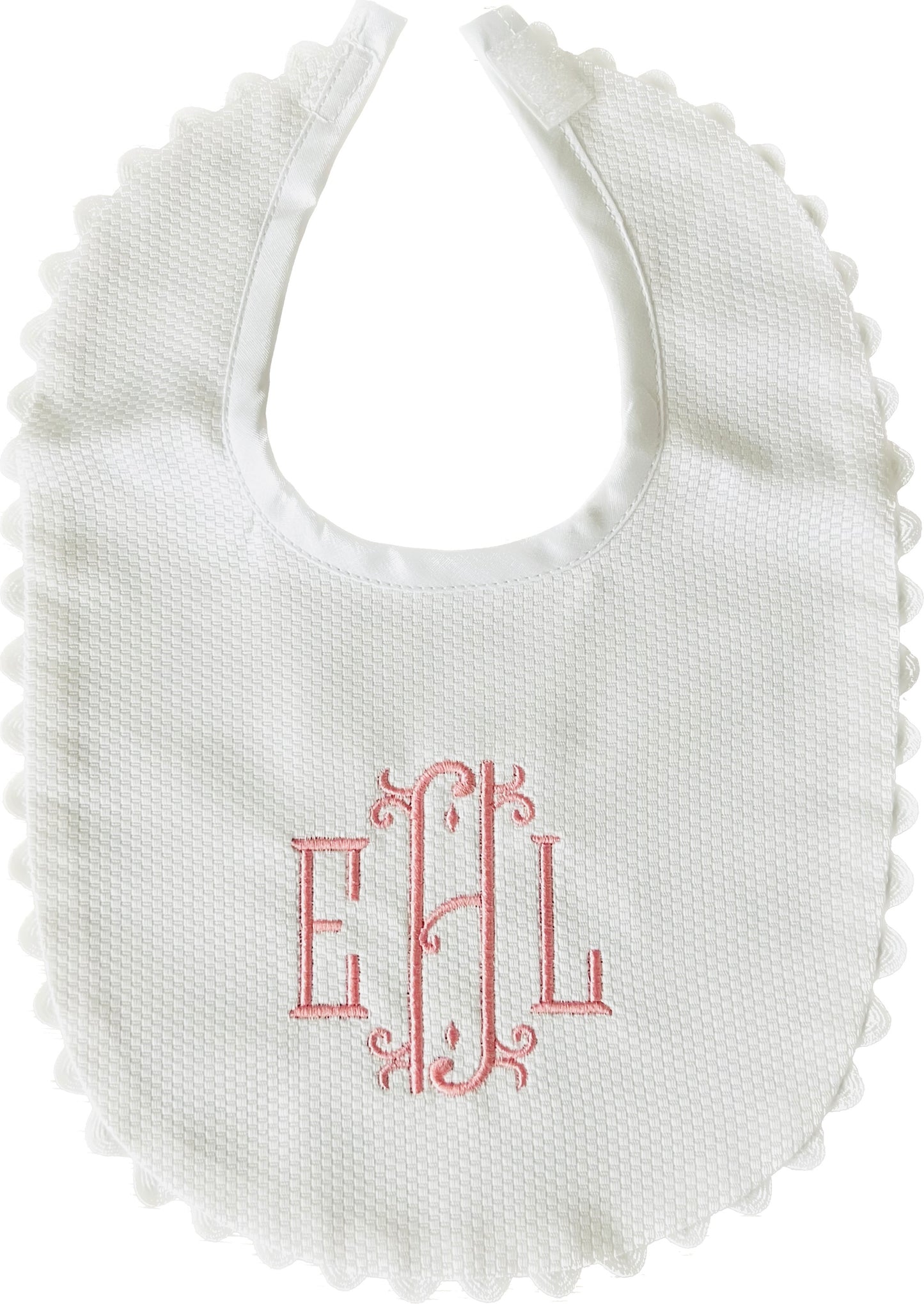 Initial Scalloped Bib