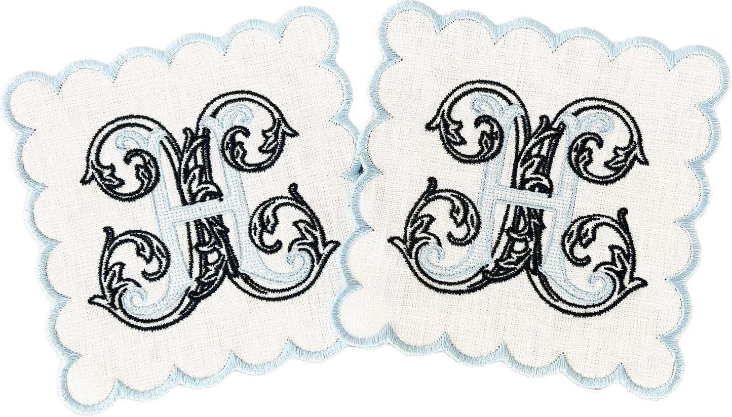 Heirloom Monogrammed Cocktail Napkins