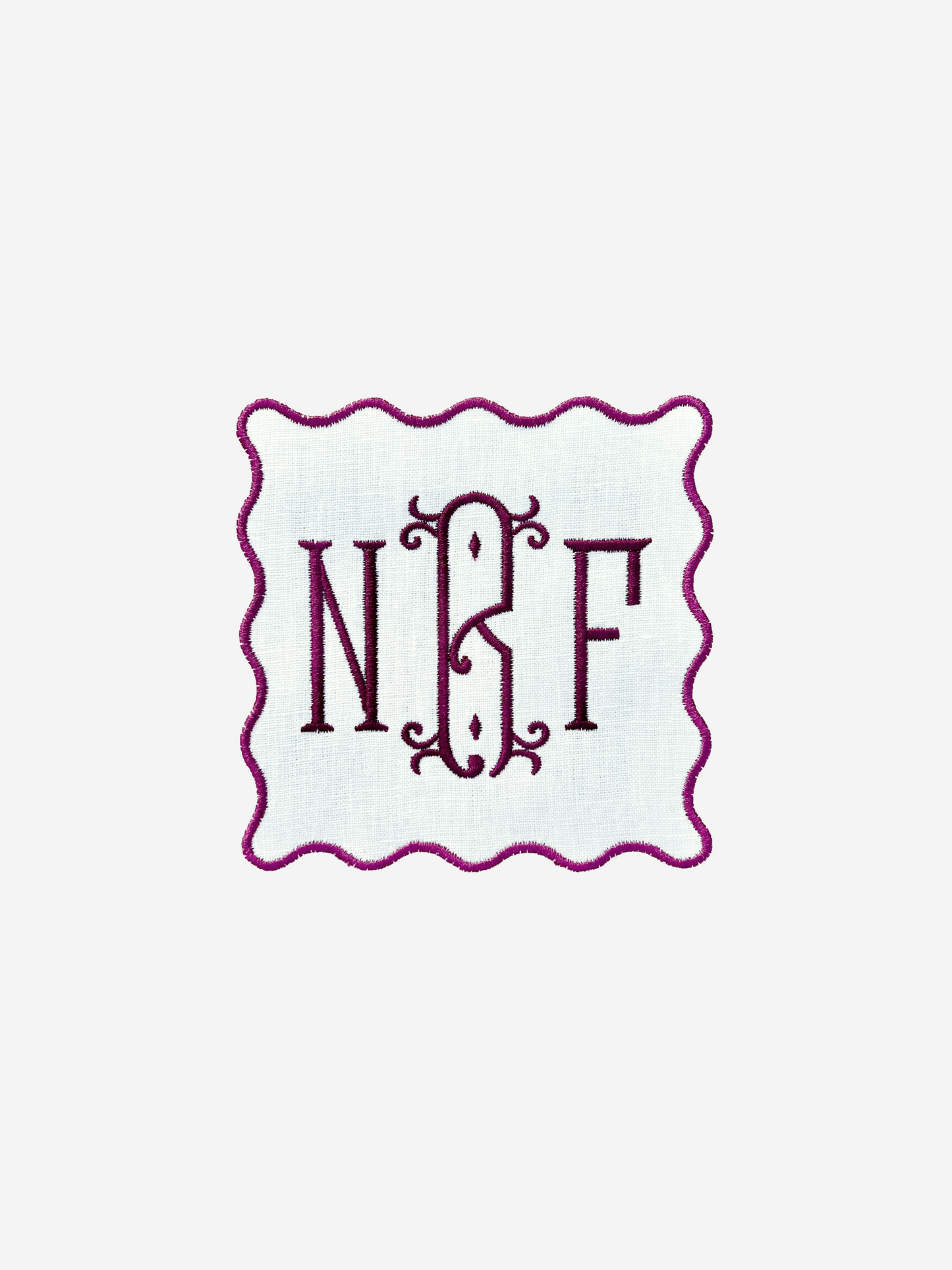 Initial Monogrammed Cocktail Napkins - Vienna Font