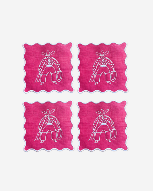 Pink Cowboy Cocktail Napkins