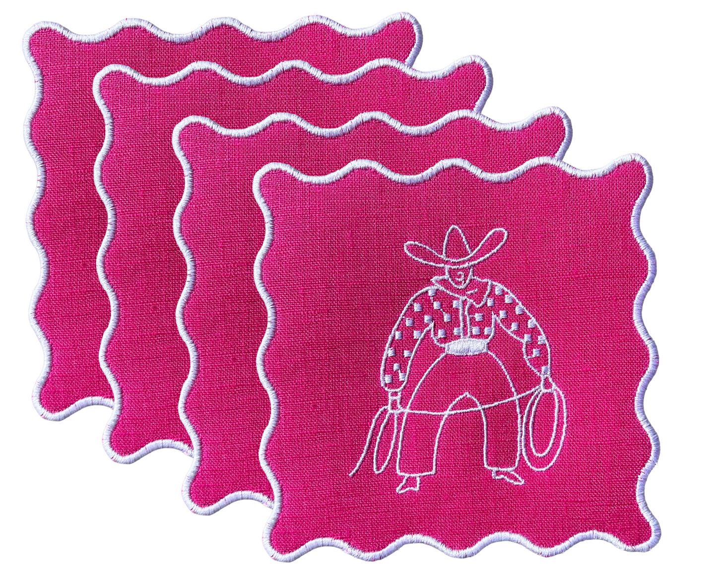 Pink Cowboy Cocktail Napkins
