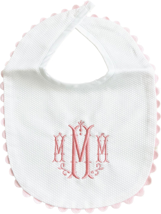 Initial Scalloped Bib