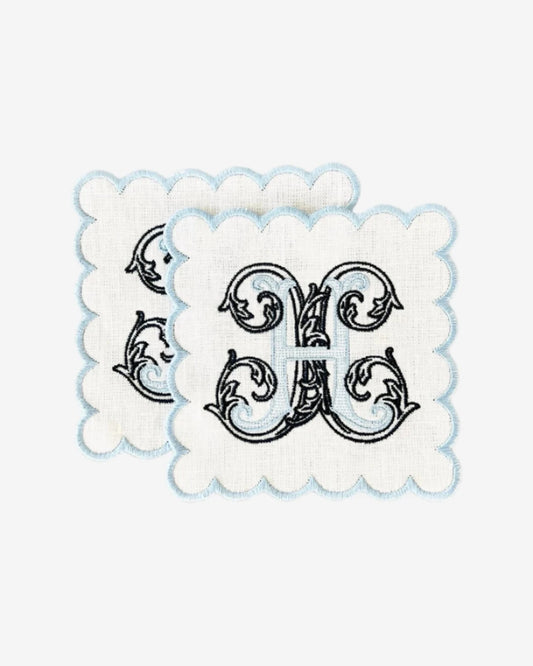 Heirloom Monogrammed Cocktail Napkins